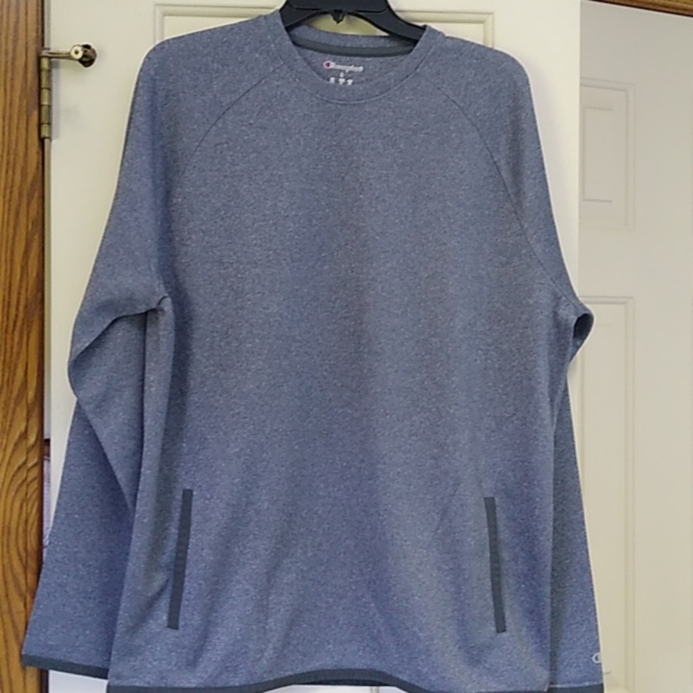 NWOT Men's Champion charcoal gray long sleeve shirt